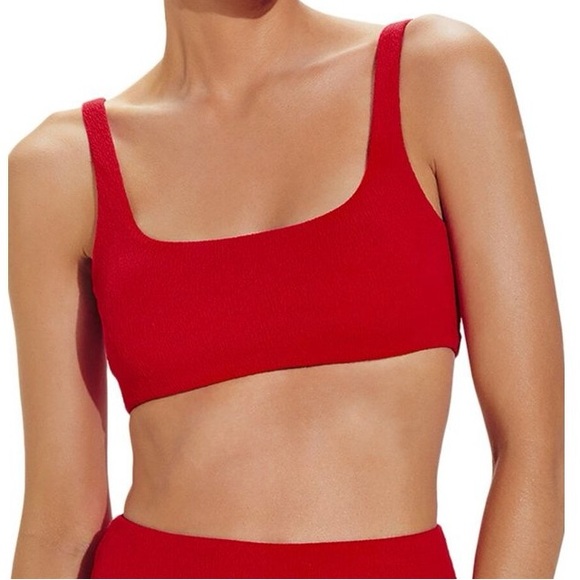 ViX Firenze Zuri Top and Bela Hot Pants Bottom Bikini Set in Red Top M Bottom S - Picture 4 of 16